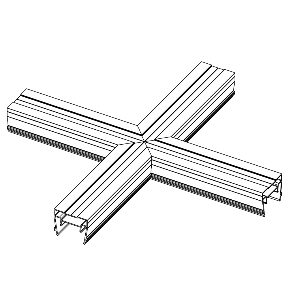 Angle en croix soudé LIGHTRA NX030 S · 300 × 300 mm — vue principale