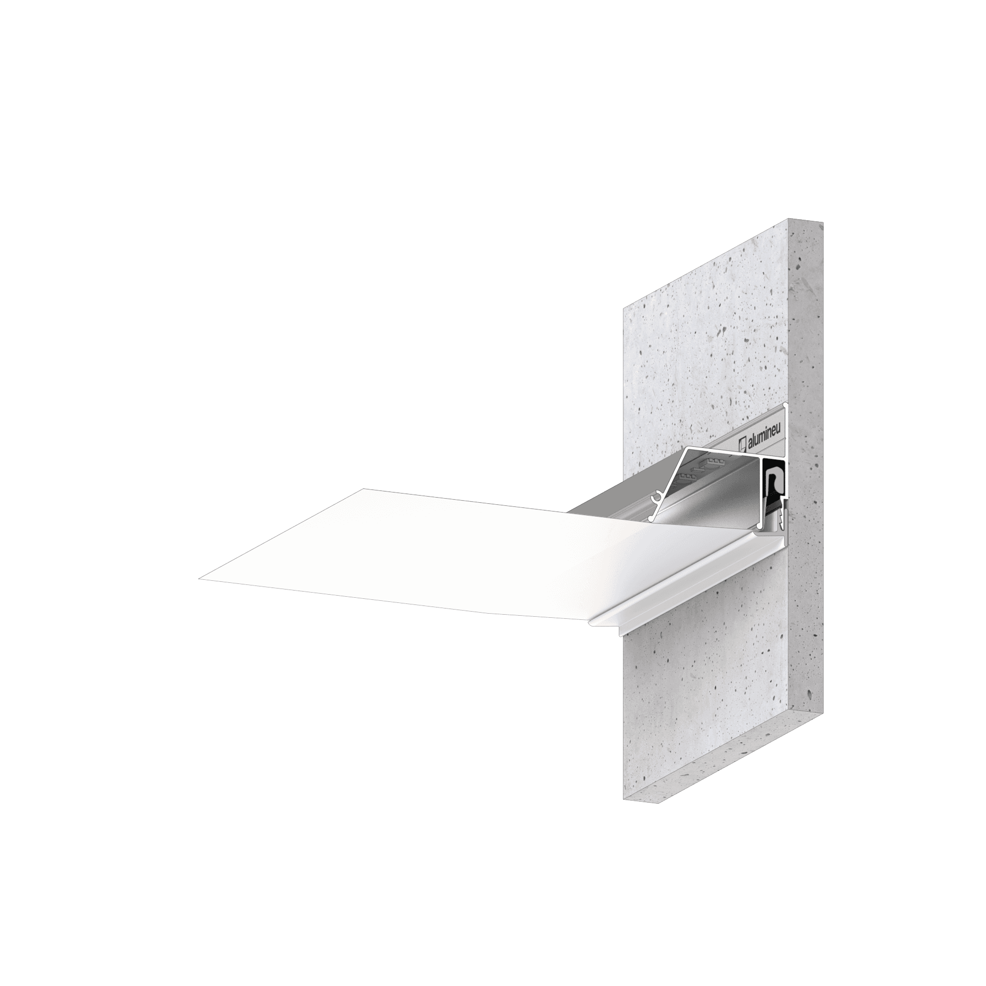Profilé de contour CONTURA X601 — exemple d’installation