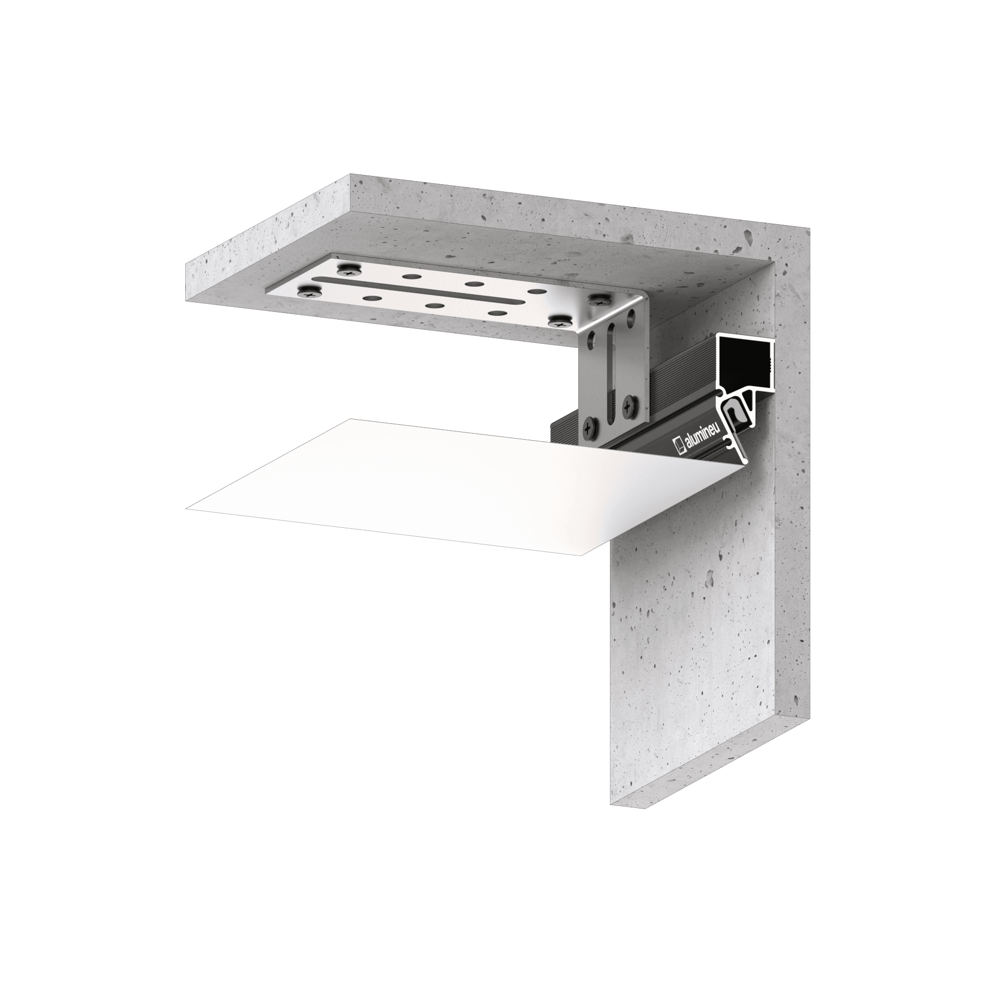 Profilé à joint creux INVISIA X206 — exemple d’installation
