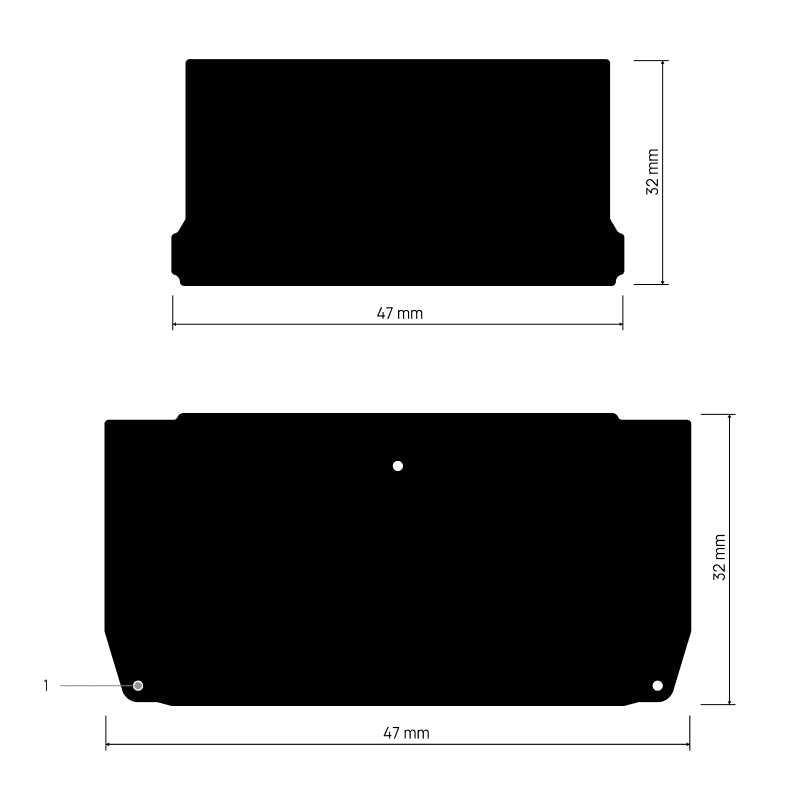 Embout de finition ENDCAPP Y205 — schéma annoté