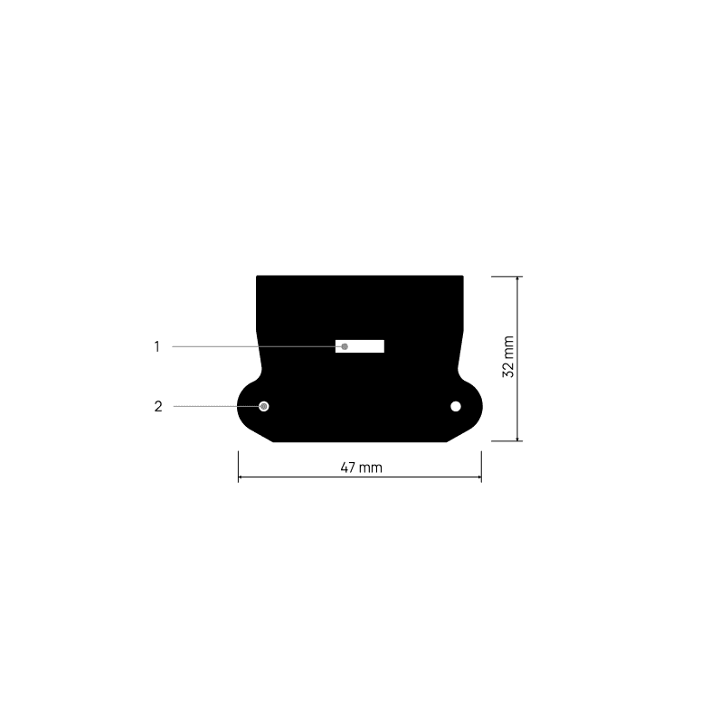 Embout de finition ENDCAPP Y204 — schéma annoté
