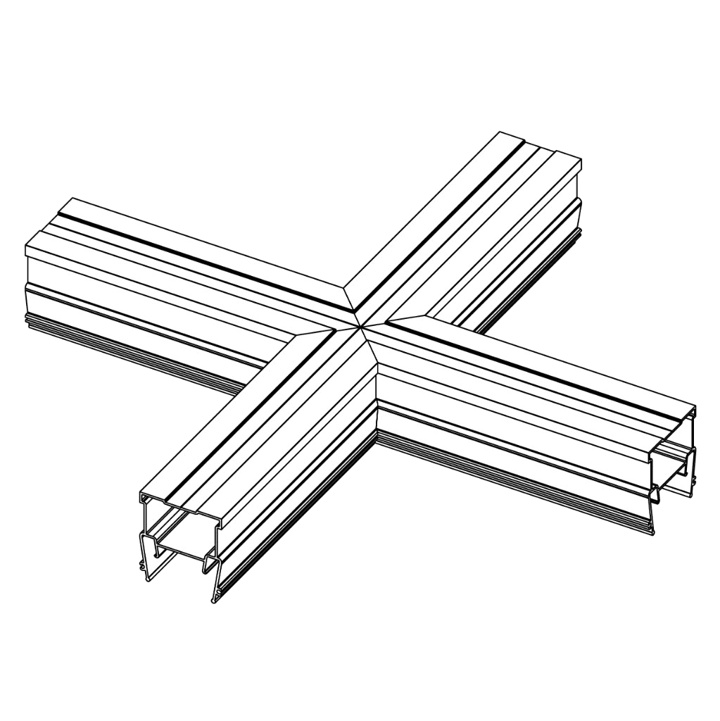 Angle en croix soudé LIGHTRA NX030 · 300 × 300 mm — vue principale