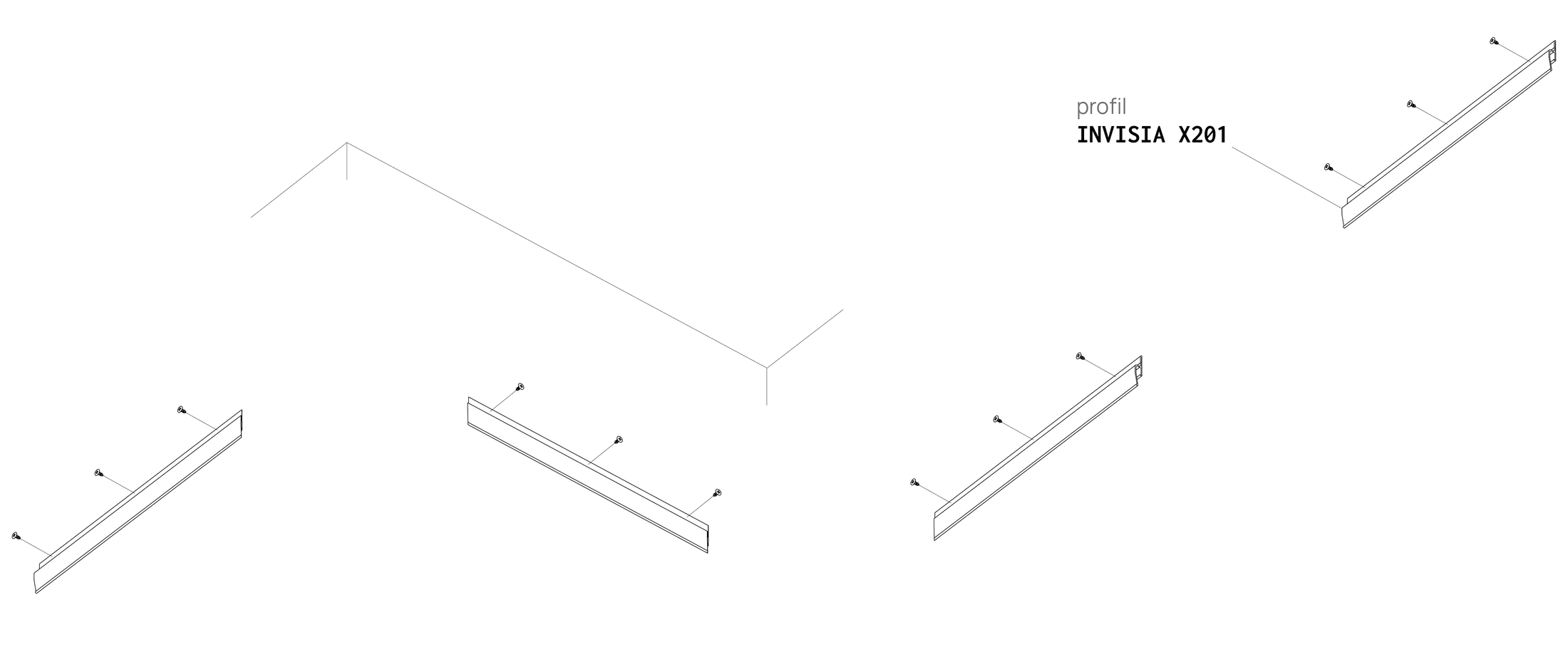 Profilé à joint creux INVISIA X201