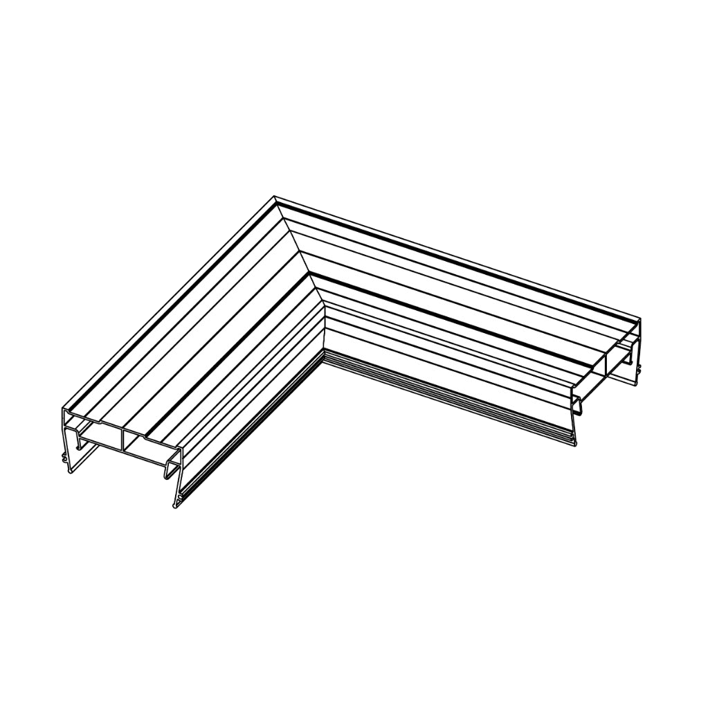 Angle droit soudé LIGHTRA NX050 · 150 × 150 mm — vue principale