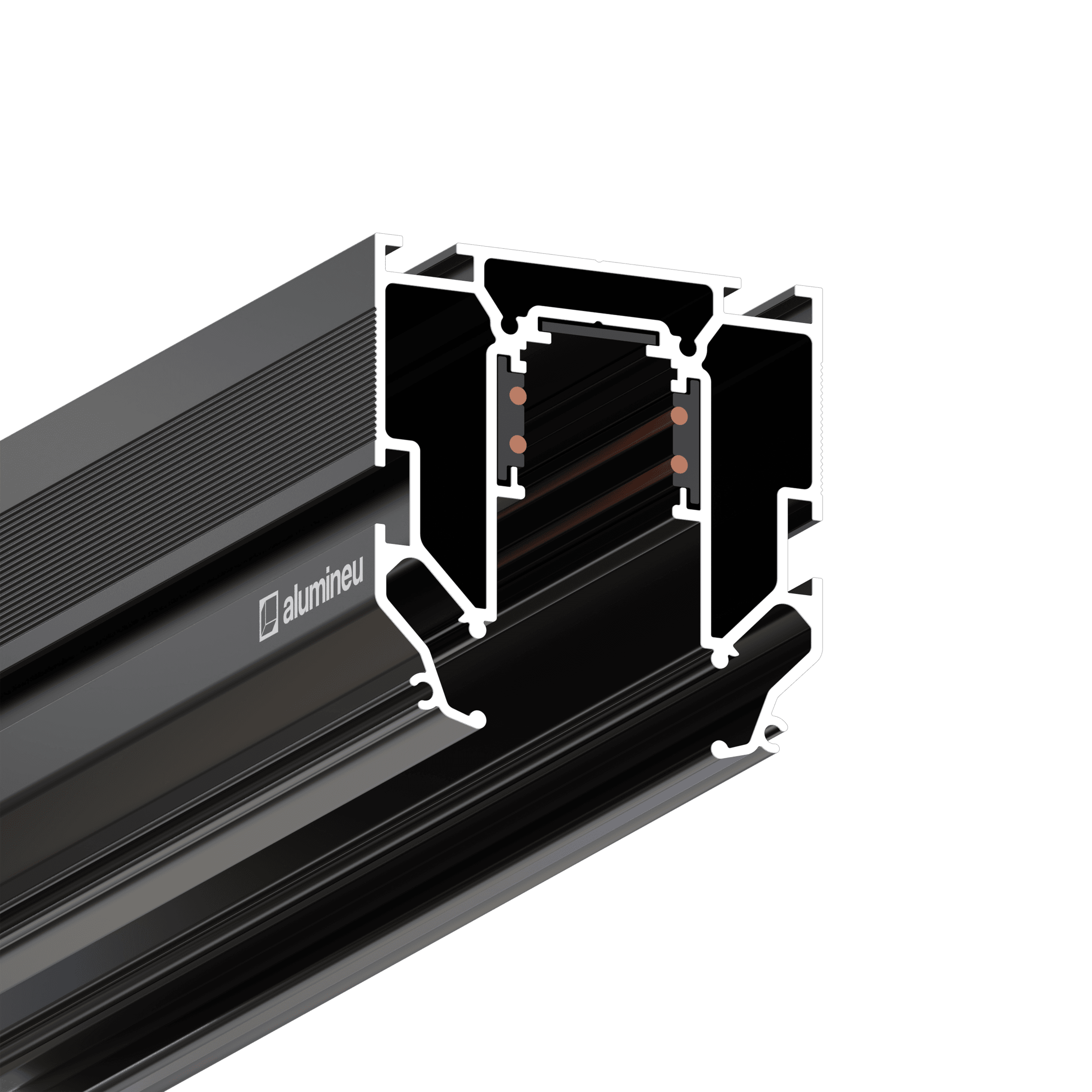 Profilé pour rail magnétique 48 V MAGTRAK X508 — vue détaillée