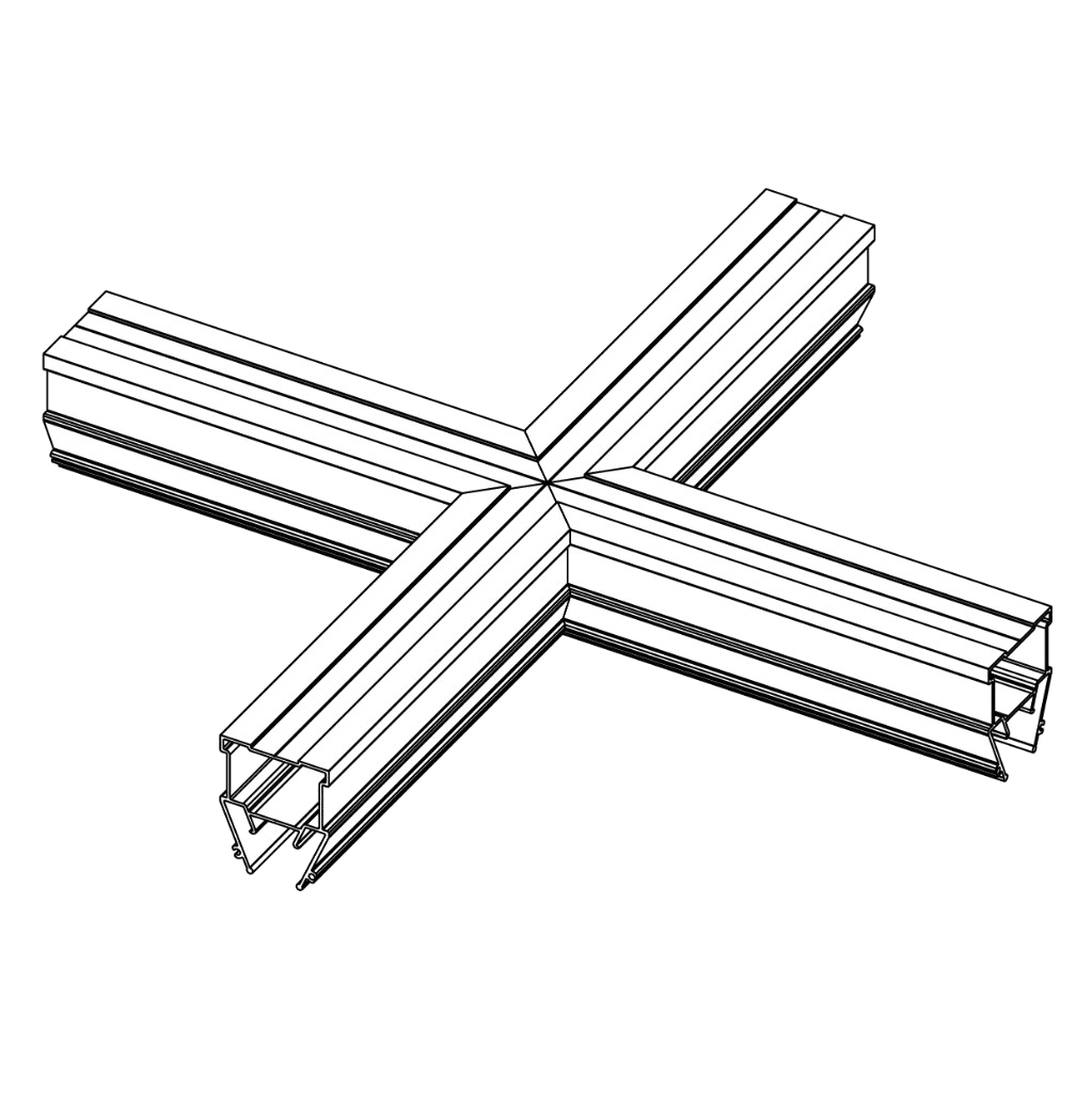 Angle en croix soudé LIGHTRA NX015 · 300 × 300 mm — vue principale
