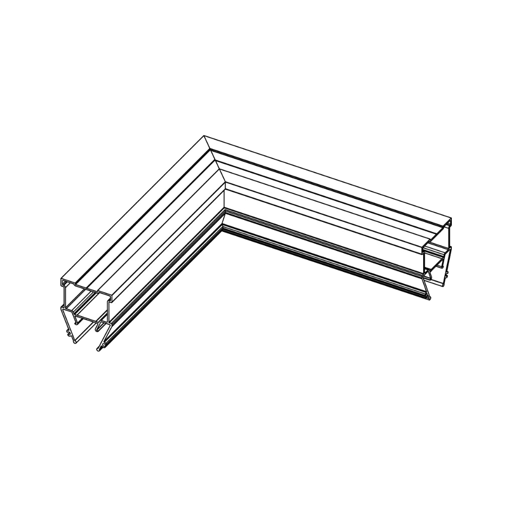 Angle droit soudé LIGHTRA NX015 · 150 × 150 mm — vue principale