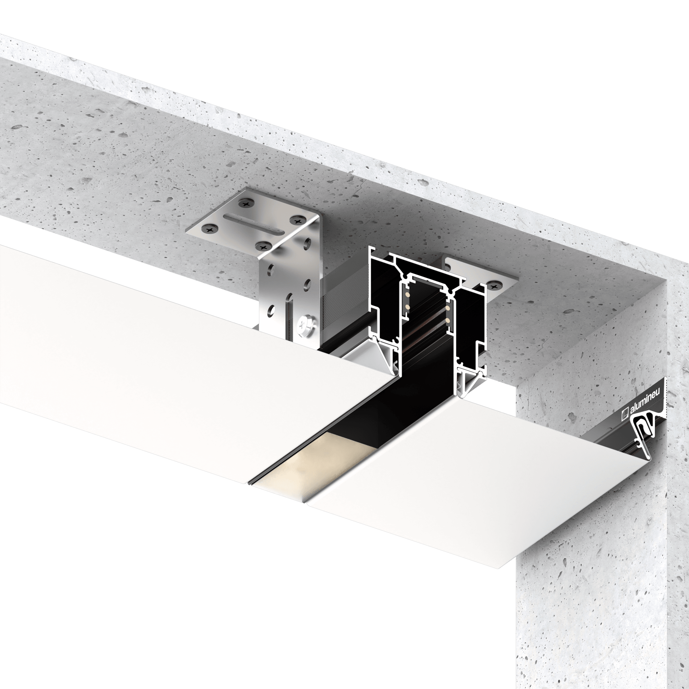 Profilé pour rail magnétique 48 V VOLTIVA Z501 — exemple d’installation