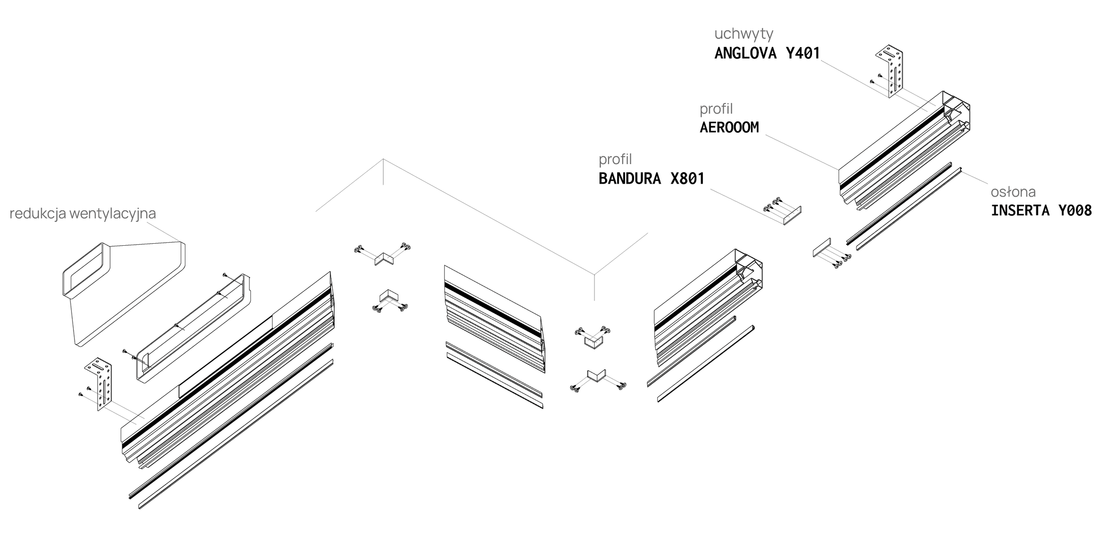 Diffuseur linéaire à fentes AEROOOM