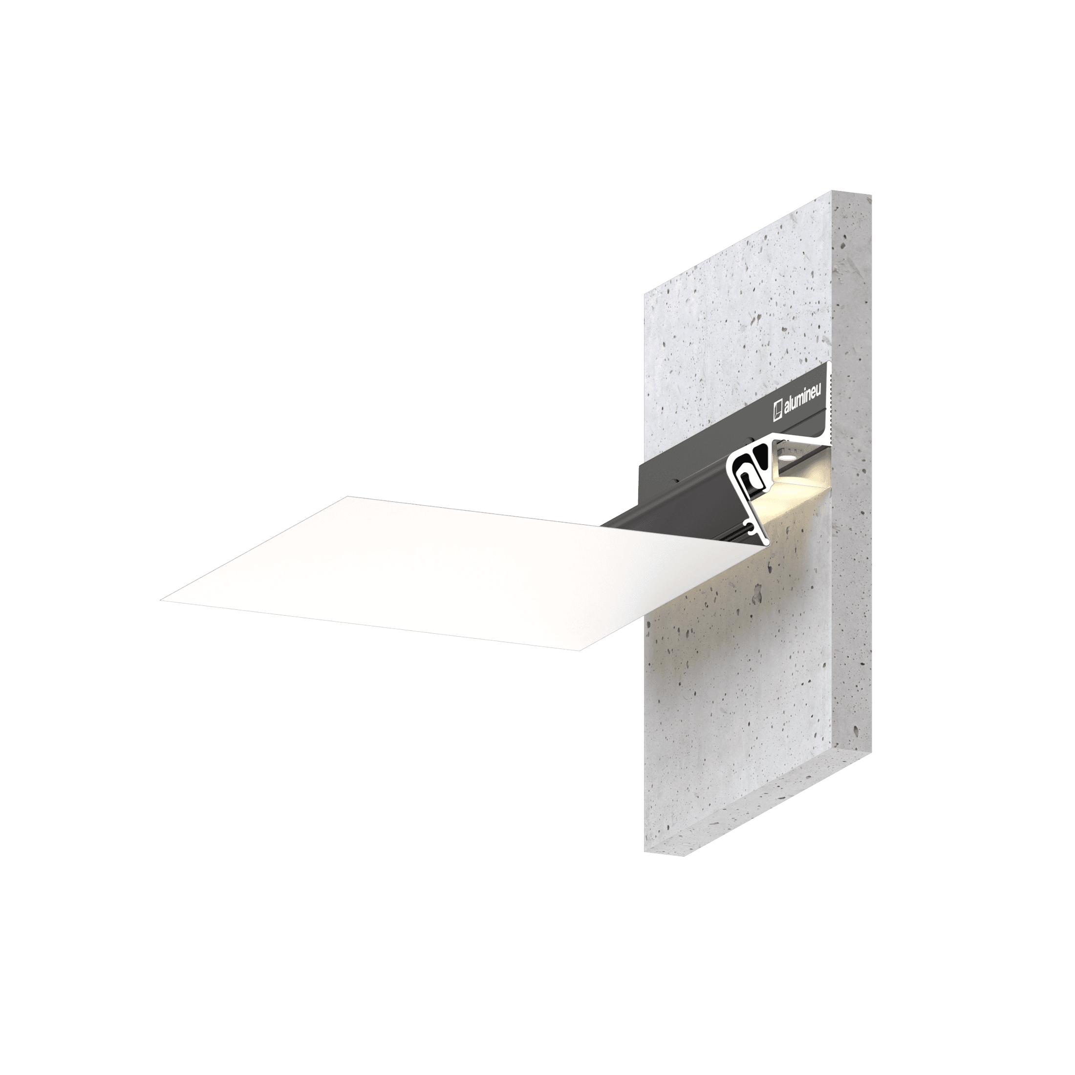 Profilé pour plafond flottant FLOATIA X302 — exemple d’installation