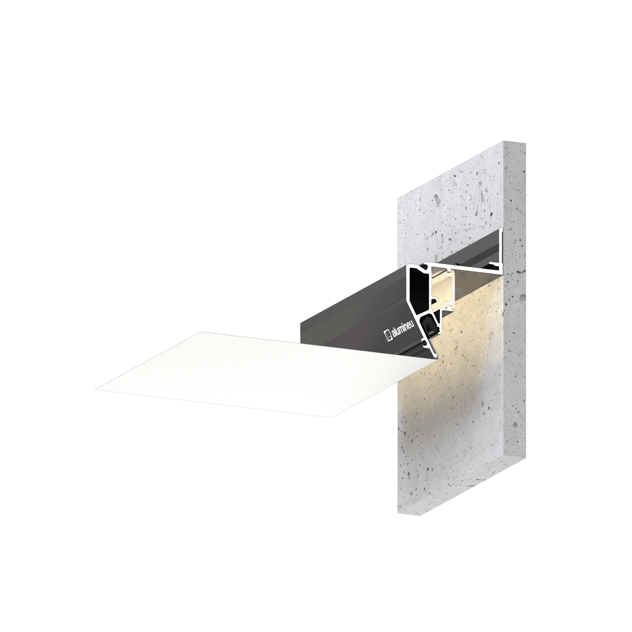 Profilé pour plafond flottant FLOATIA X304 — exemple d’installation