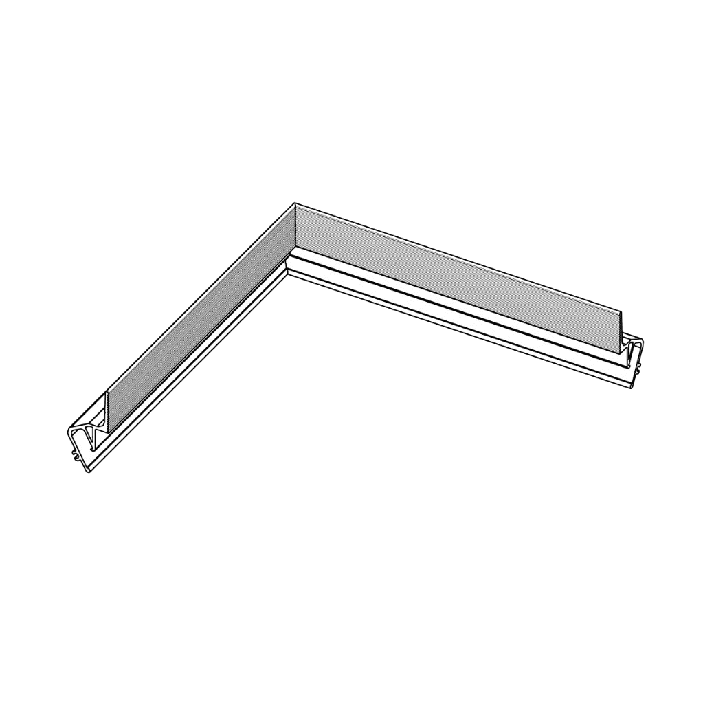 Angle extérieur soudé INVISIA NX205 · 150 × 150 mm — vue principale