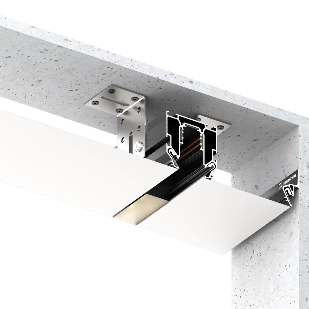 Profilé MAGTRAK X508, Noir mat, exemple d’installation