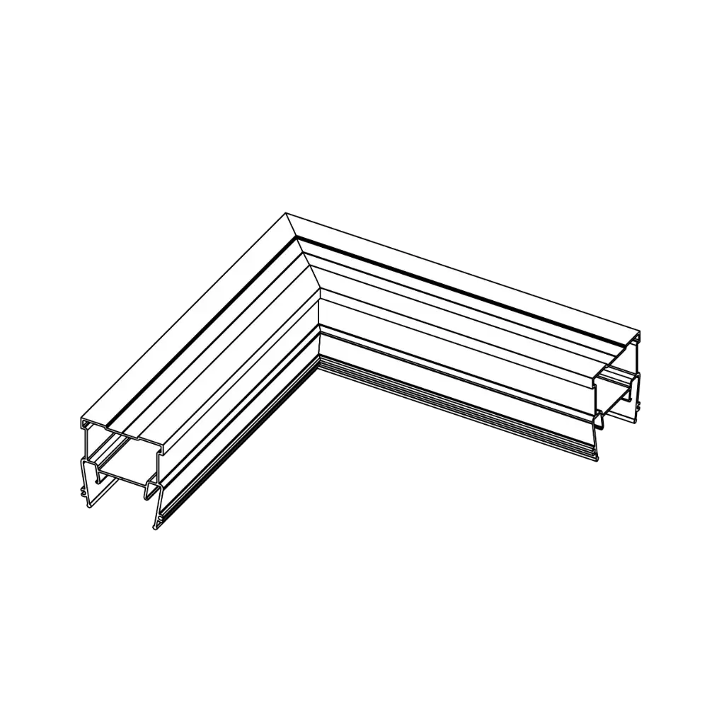 Angle droit soudé LIGHTRA NX030, vue détaillée
