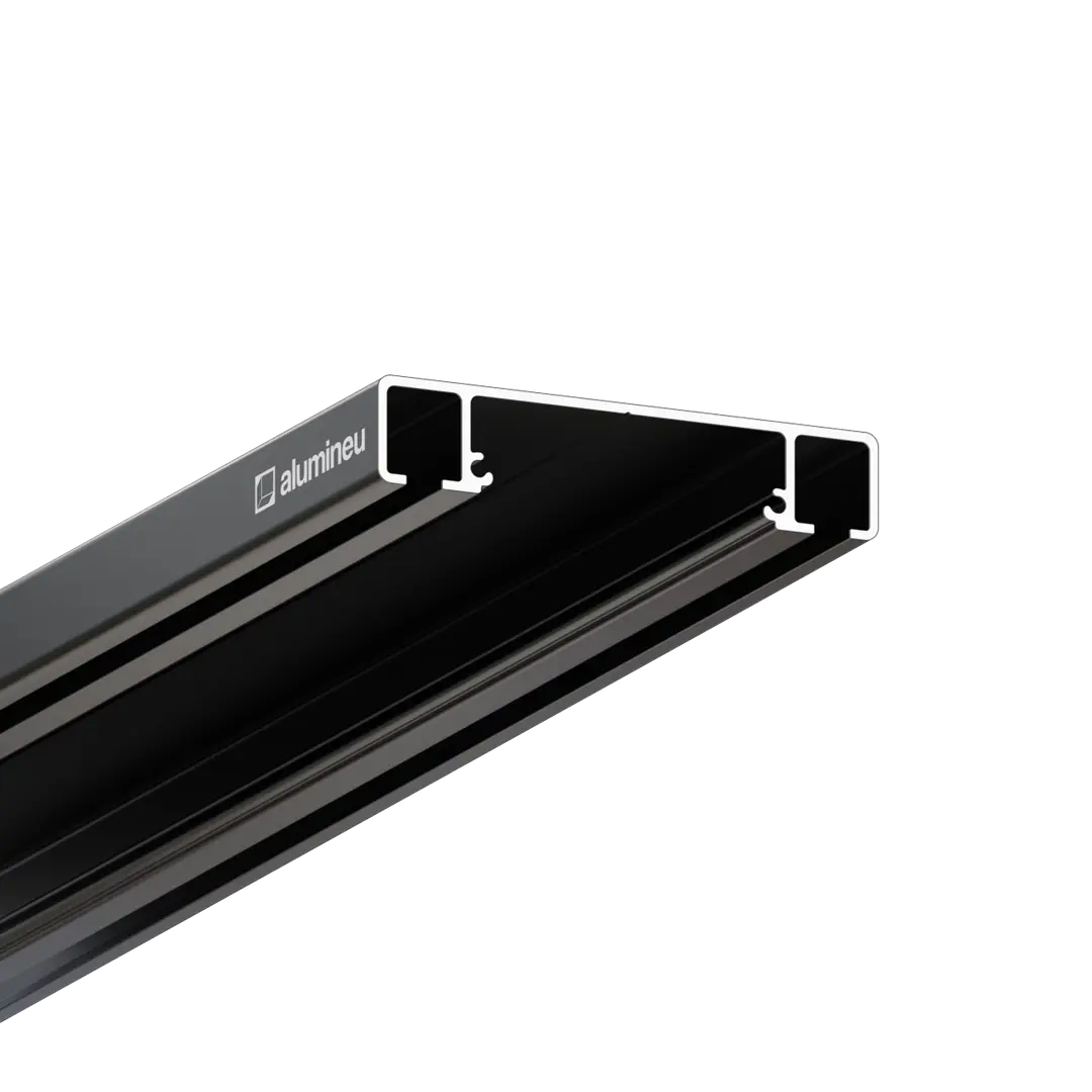 Profilé CURTINA X406, Noir mat, vue détaillée