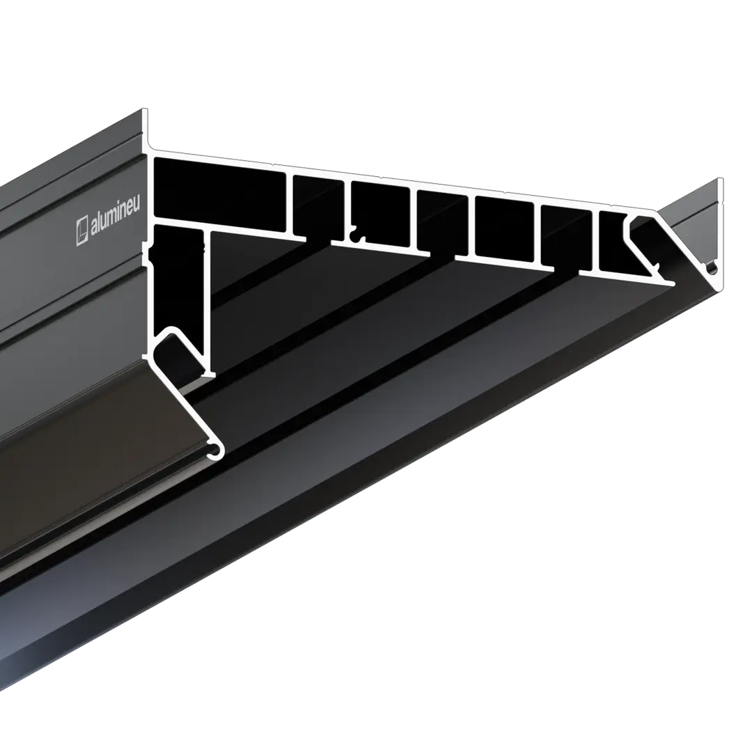 Profilé CURTINA X403, Noir mat, vue détaillée