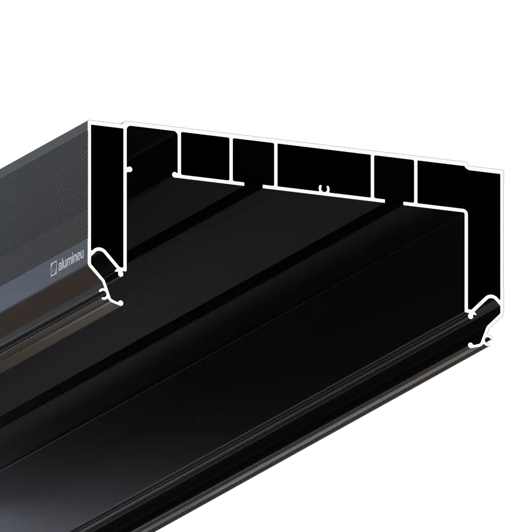 Profilé CURTINA X405 M, Noir mat, vue détaillée