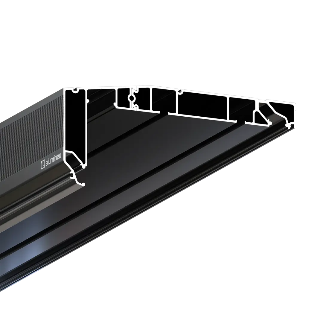 Profilé CURTINA X412, Noir mat, vue détaillée
