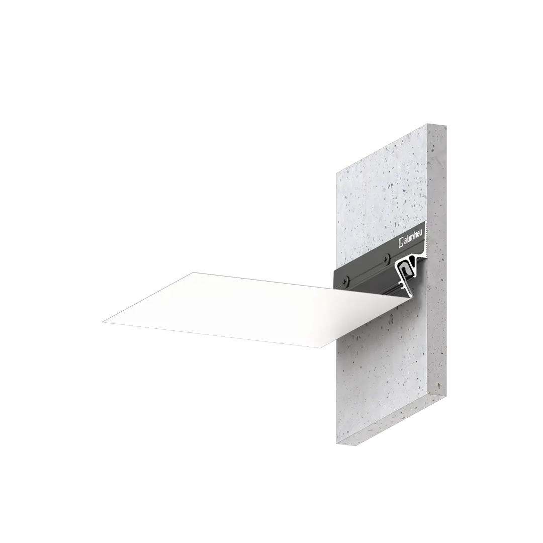 Profilé INVISIA X205, Noir mat, exemple d’installation