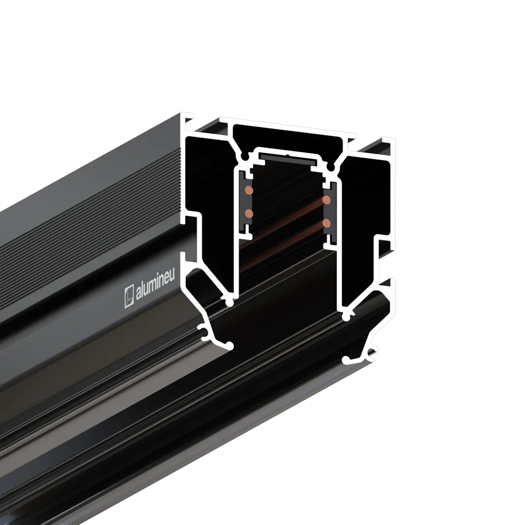 Profilé MAGTRAK X508, Noir mat, vue détaillée