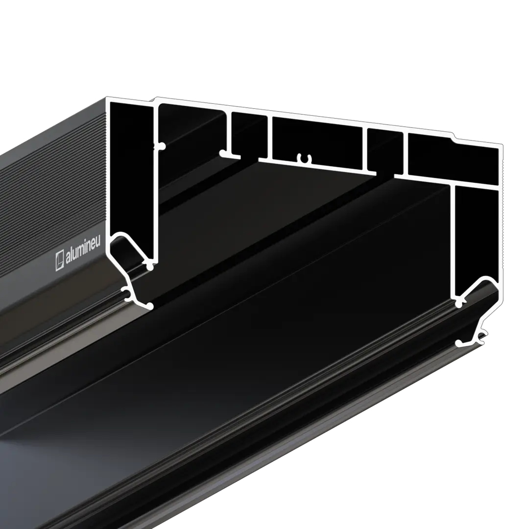 Profilé CURTINA X405, Noir mat, vue détaillée