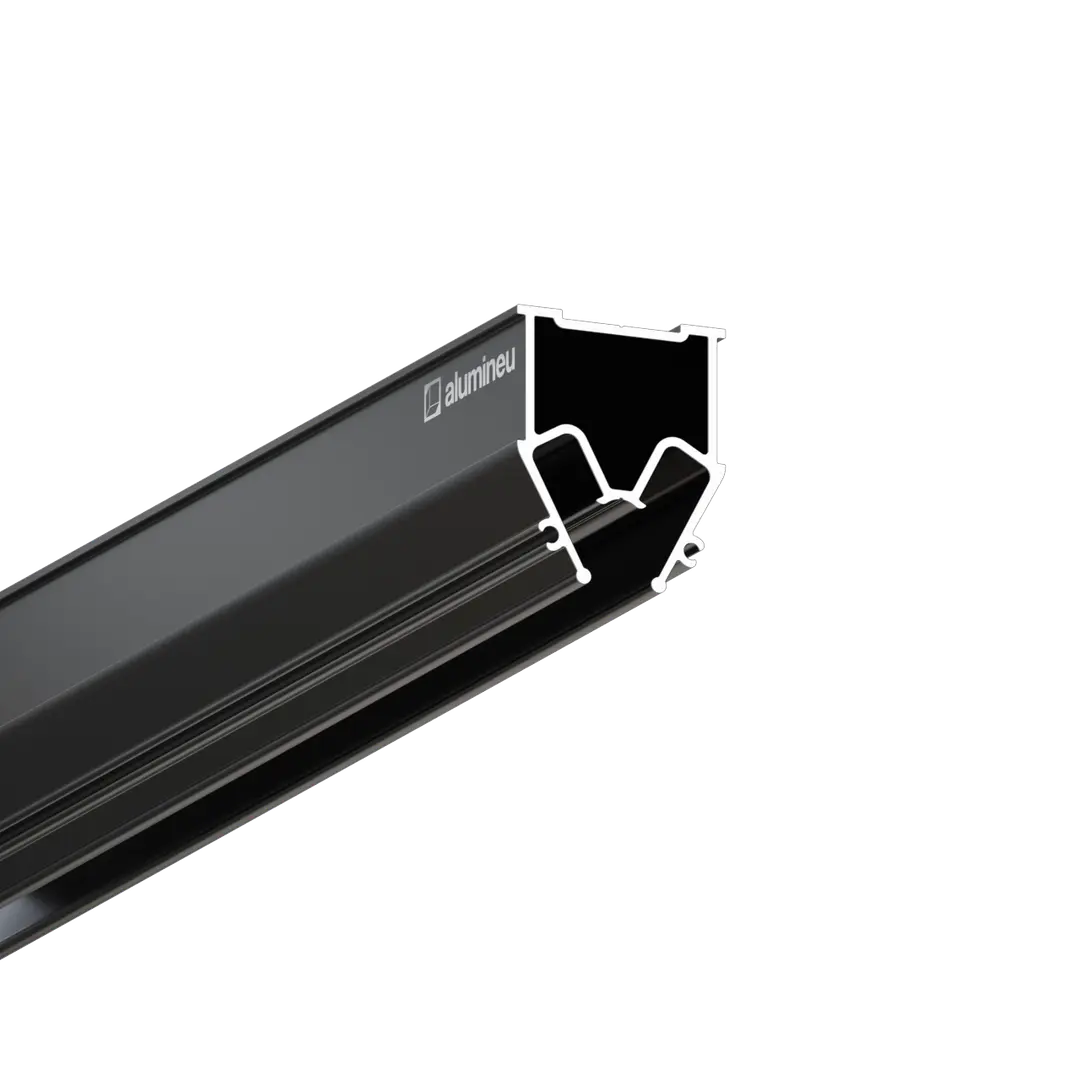 Profilé INVISIA X204, Noir mat, vue détaillée