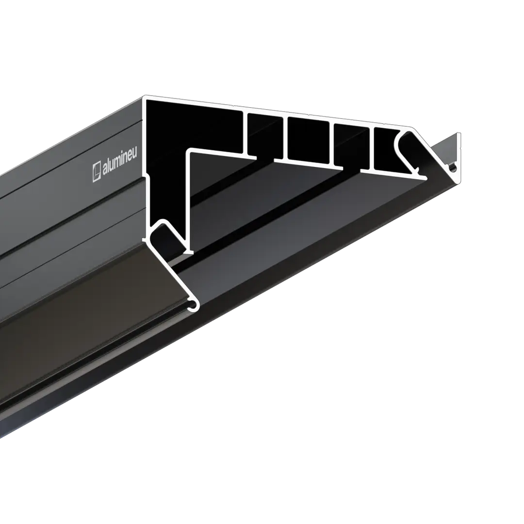 Profilé CURTINA X402, Noir mat, vue détaillée